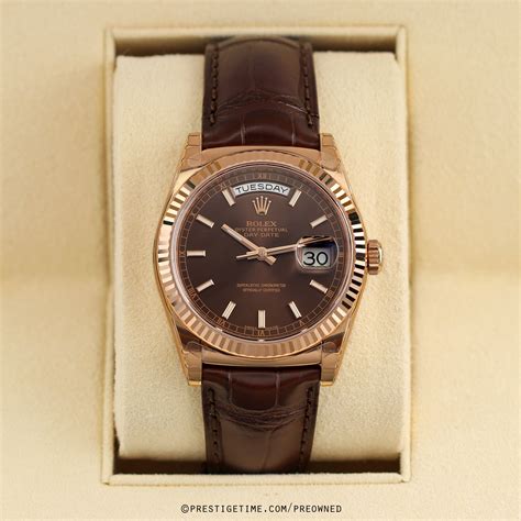 chocolate rolex price|preowned Rolex with chocolate interior.